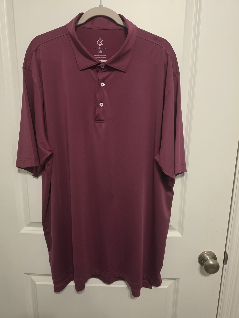 Turtleson Men’s Dark Magenta Tour Performance Polo